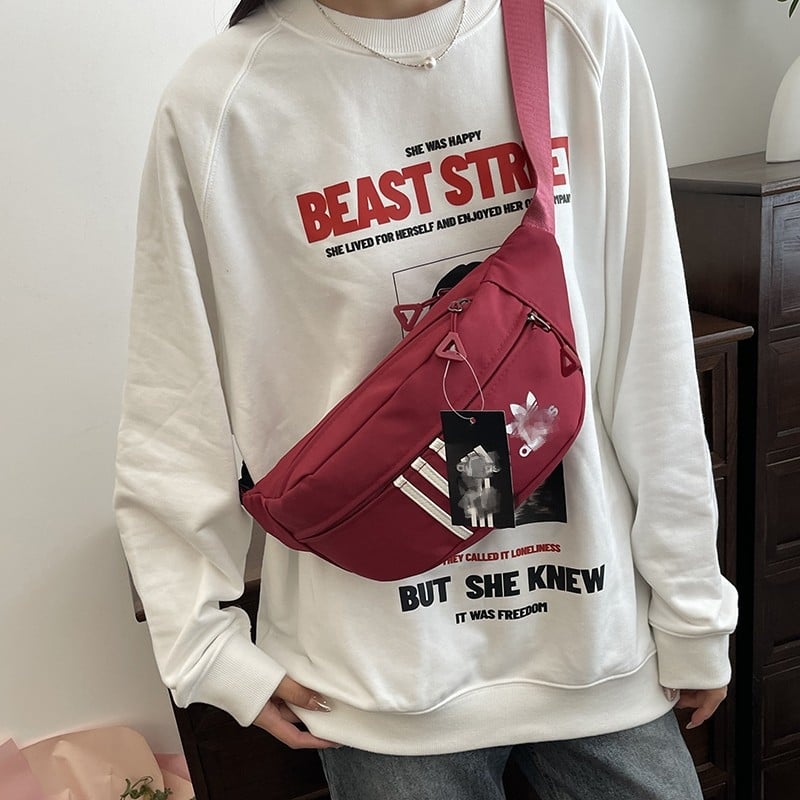 Auduma crossbody soma ar iekšējo kabatu ar rāvējslēdzēju, poliestera oderējums, rāvējslēdzēja aizvēršana, Ziemas 2024 sezona