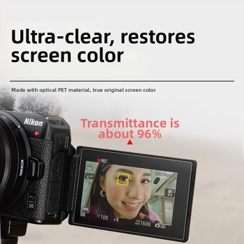 Nikon Z30 ekrāna aizsargs ar AR pretatstarojumu PET plēvi, saderīgs ar Z30/Z6II/Z8, mehāniski apstrādāts