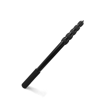 Selfie štap od aluminijske legure s spužvastim držačem; 6-sekcijski teleskopski dizajn; bez daljinskog upravljača; bez Bluetooth