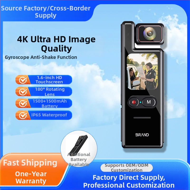4K Ultra HD vodotesná akčná kamera s gyroskopom pre stabilizáciu, Wi-Fi dotykový displej a otočný objektív