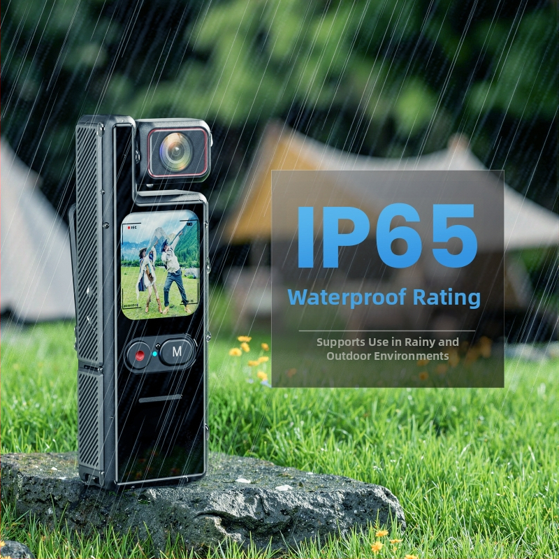 4K Ultra HD vodotesná akčná kamera s gyroskopom pre stabilizáciu, Wi-Fi dotykový displej a otočný objektív