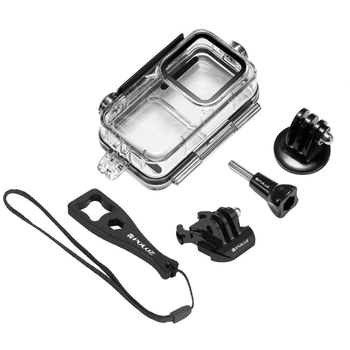DJI Action 2 védő merülő tok Pu577, PC+üveg anyagú tok, Standalone, Battery Life és Dual Screen verziókhoz