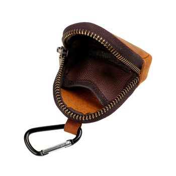 MaDonNo 2063 Kožna novčana torbica za kovance s poliesterom, dizajn s jednim preklopom