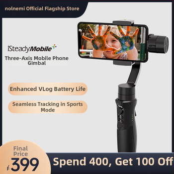 Gimbal pentru telefon Vast Mobile+ cu urmărire inteligentă, stabilizare anti vibrații, Bluetooth, fără telecomandă