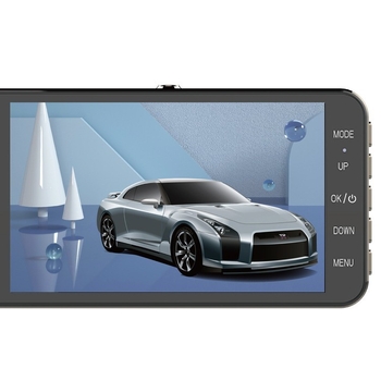 Двоен обектив автомобилен регистратор: 1080p, Wi‑Fi, сенсорен екран, фронтален и заден запис, 170° широк ъгъл