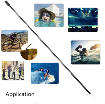 Selfie tyč z karbónových vlákien s 1/4-inch závitom, kompatibilný so športovým kamerovým adaptérom