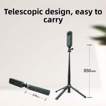 YOCTOP Vlog diaľkové ovládanie selfie tyč pre Insta360 – Kompatibilné s X2 X3 X4 X5 GO3 Ace; Materiál: plast