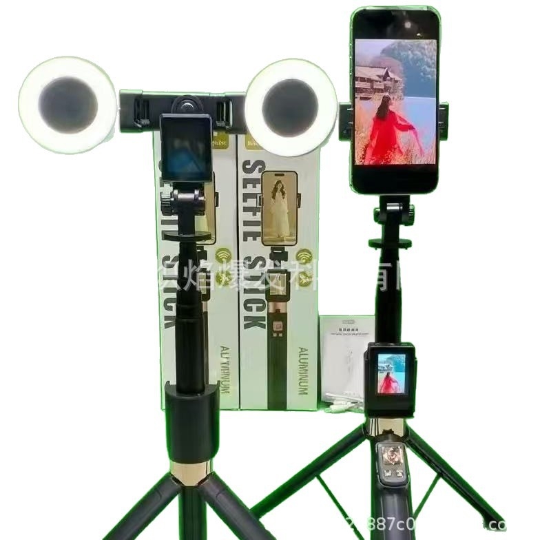 Selfie tyč pre živé vysielanie s diaľkovým ovládaním, hliníkové telo, Bluetooth, stabilizácia obrazu