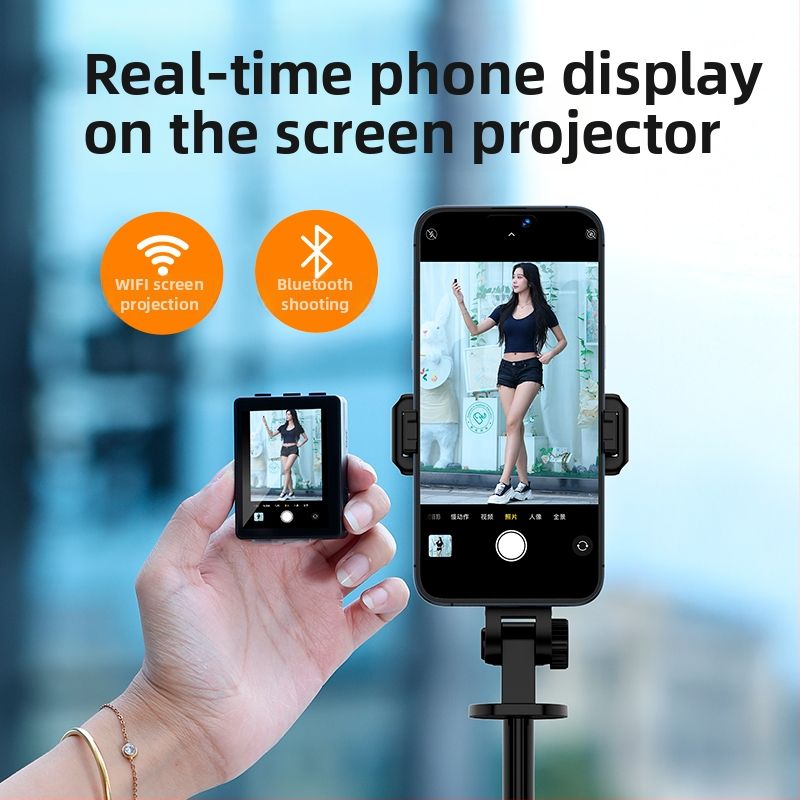 Selfie tyč pre živé vysielanie s diaľkovým ovládaním, hliníkové telo, Bluetooth, stabilizácia obrazu