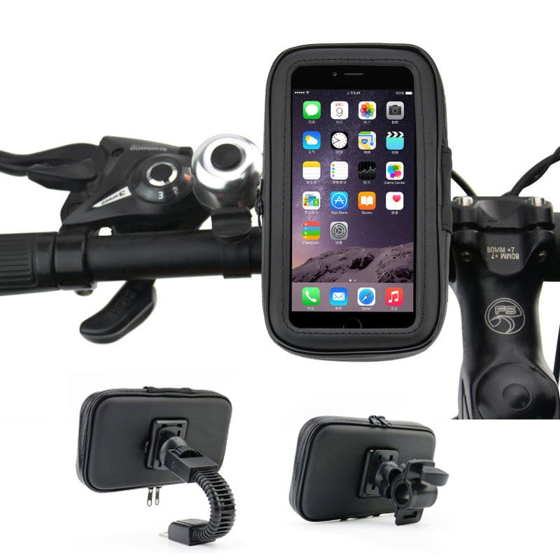 Αδιάβροχη θήκη κινητού για ποδήλατο και μοτοσικλέτα με στήριξη πλοήγησης στο πίσω καθρέφτη (Lazy bracket; Πλαστικό; Universal; Ποδηλασία; Χωρητικότητα 6.5)