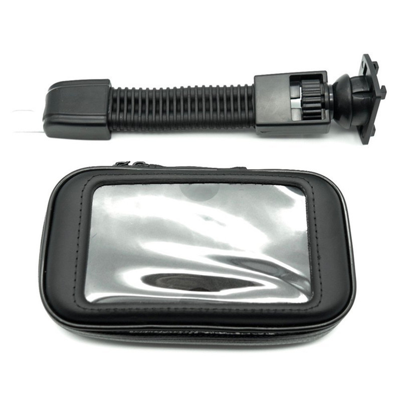 Αδιάβροχη θήκη κινητού για ποδήλατο και μοτοσικλέτα με στήριξη πλοήγησης στο πίσω καθρέφτη (Lazy bracket; Πλαστικό; Universal; Ποδηλασία; Χωρητικότητα 6.5)