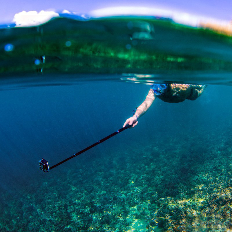 Selfie stick pentru camera GoPro – aliaj de aluminiu, impermeabil, antiderapant