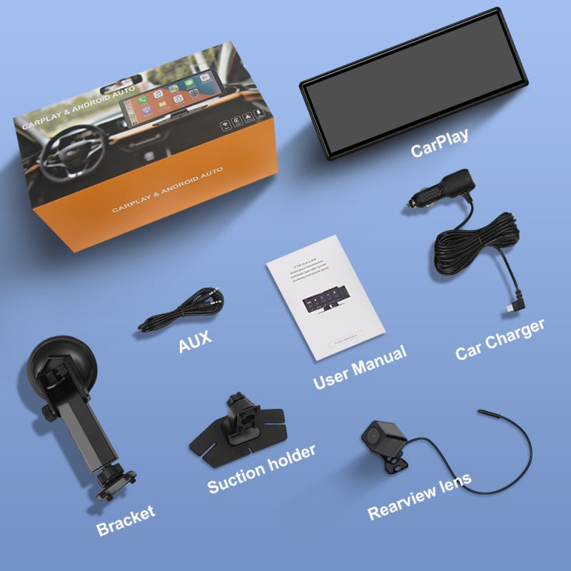 4K dvostruka leća automobilna kamera s bežičnim projektivanjem i navigacijom; podržava TF karticu do 128 GB; 170° vidno polje; USB/HDMI/AV sučelja; napajanje 12-24V