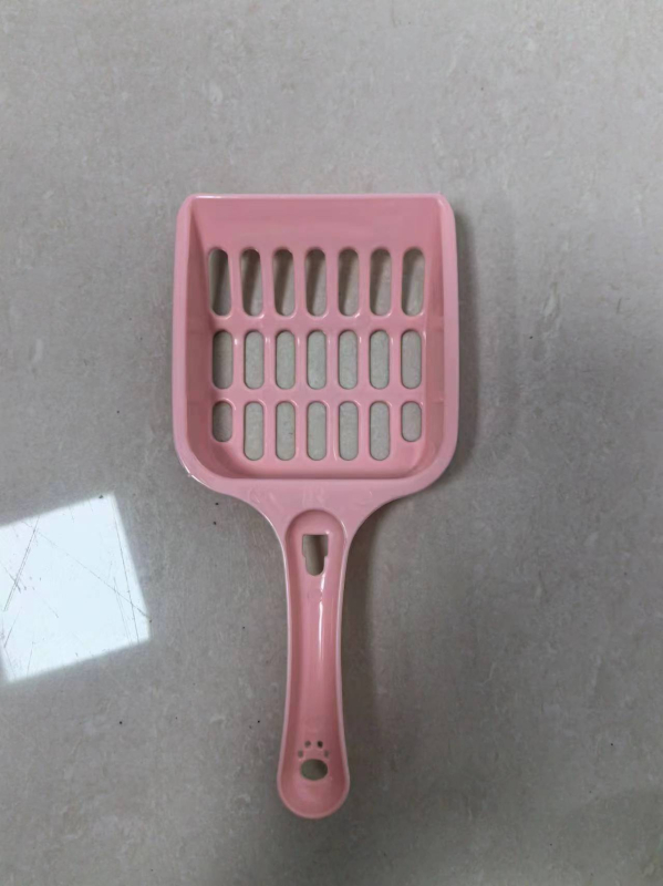 Lopatica za mačji izmet s dugim drškom, ojačani dizajn, velike rupe, plastična