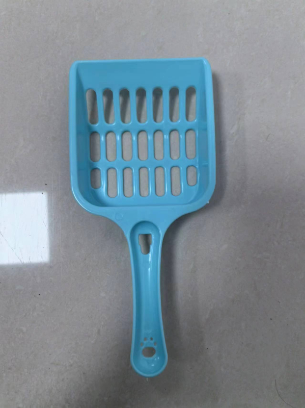 Lopatica za mačji izmet s dugim drškom, ojačani dizajn, velike rupe, plastična