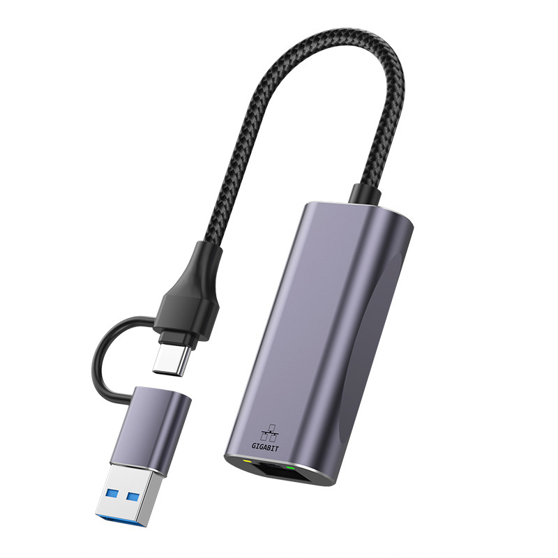 Adaptor USB la Ethernet cu RJ-45, interfață USB, viteze 10/100/1000 Mbps, Gigabit Ethernet, LED indicator