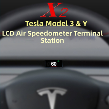 Tesla LCD Head-Up Display X2 Model Y un Model 3 – PC+ABS materiāls, DC barošana