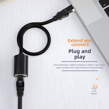 RJ45 Cat6 Ethernet predlžovací kábel, samec-samička konektor, čistý meďový vodič, Gigabitová rýchlosť