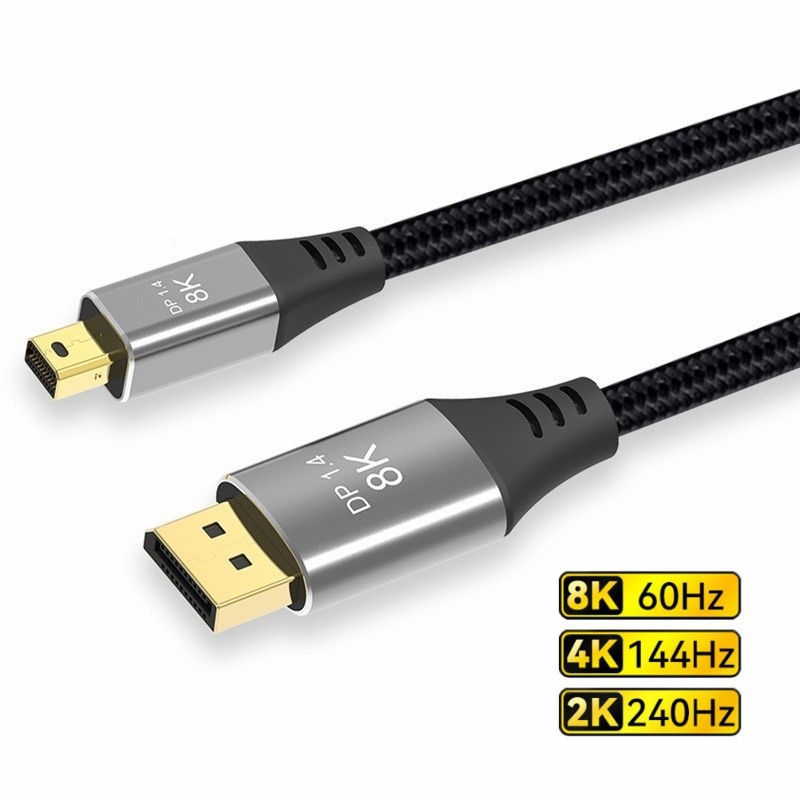 Kabel Mini DP na DP 1.4, DP/MiniDP priključci, bakar bez oksidacije, pozlaćeni, duljina 1m/2m/3m, za PC