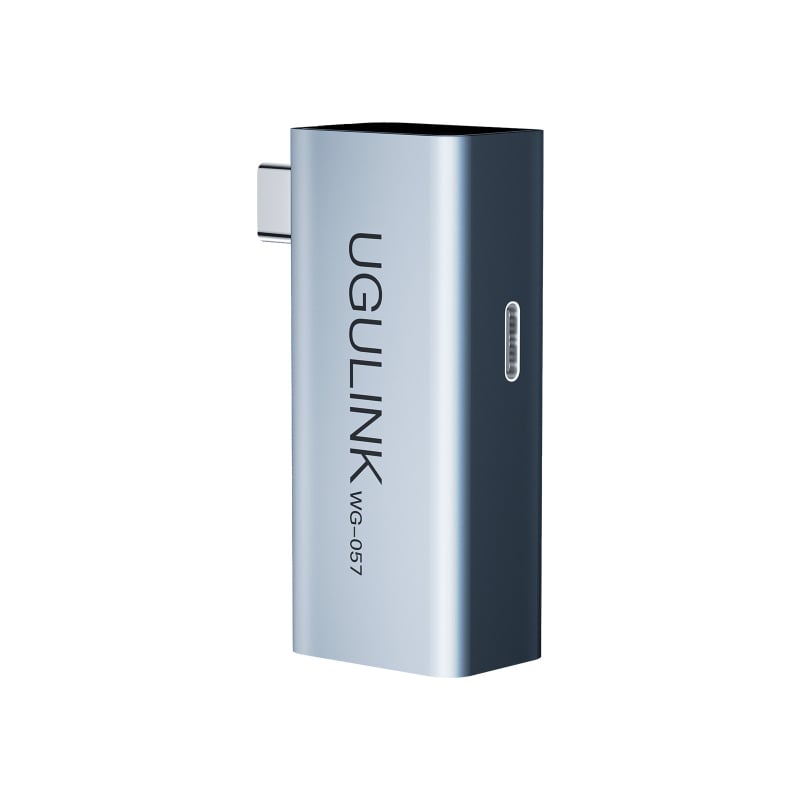 Type-C докинг станция с алуминиев корпус и Ethernet адаптер, USB-C хъб 1 към 2, UGULINK WG-057