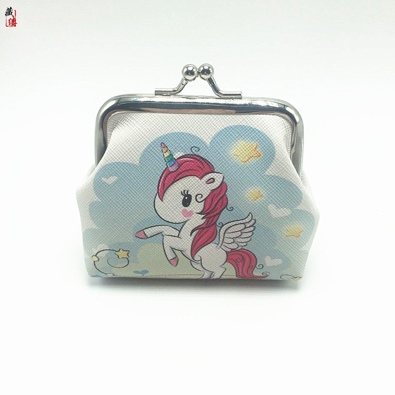 Novčanik za novčiće od PU kože s motivom jednoroga, dječji stil, Crystal bud marka