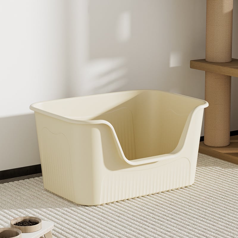 Litter box pentru pisici și câini, design deschis, anti-stropire, semiînchis, material PP