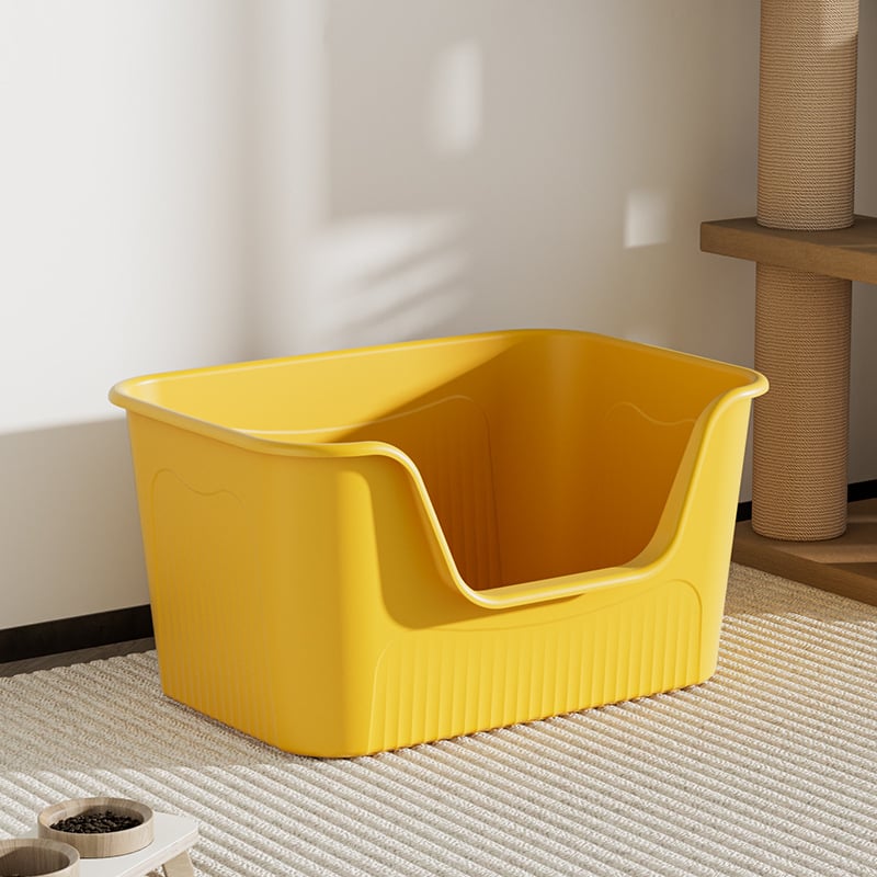 Litter box pentru pisici și câini, design deschis, anti-stropire, semiînchis, material PP