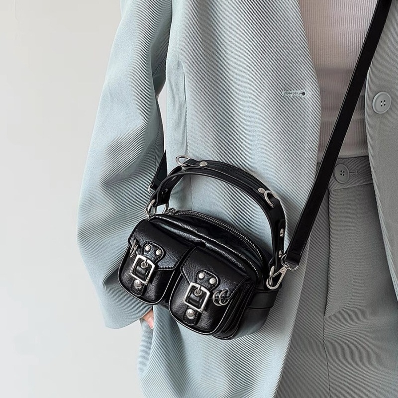 Női PU válltáska, kamera-stílusú, négyzet alakú, mindennapi használatra