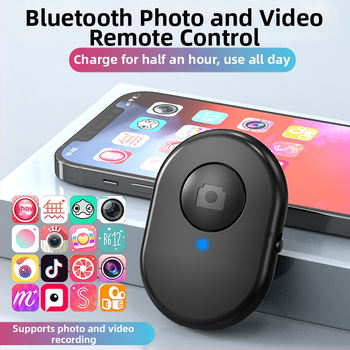 Selfie kaugjuhtimispult kaamera ja telefoni jaoks – Bluetooth 4.0, ABS korpus, mudel S58, kaal 0,015 kg