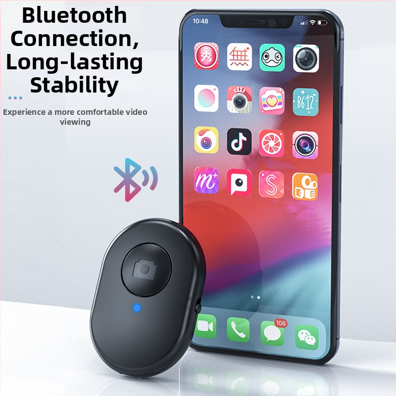 Selfie kaugjuhtimispult kaamera ja telefoni jaoks – Bluetooth 4.0, ABS korpus, mudel S58, kaal 0,015 kg