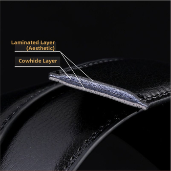 Vīriešu divslāņu ādas josta ar automātisku sprādzi (Materiāls: āda; Sprādze: sakausējums; Aizvērums: automātisks)