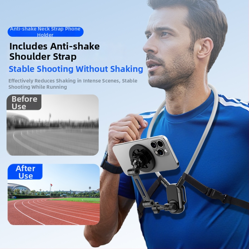 Suport MagSafe pentru telefon la gât, pentru ciclism, înregistrare video magnetică, construcție din ABS metal, stil universal, utilizare în aer liber pentru ciclism, personalizare disponibilă, marcă privată autorizată