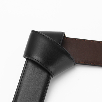 Vīriešu ādas josta no īstas ādas ar divslāņu liellādu ādu, sprādze no sakaļas ar adatu, platums 3.5 cm