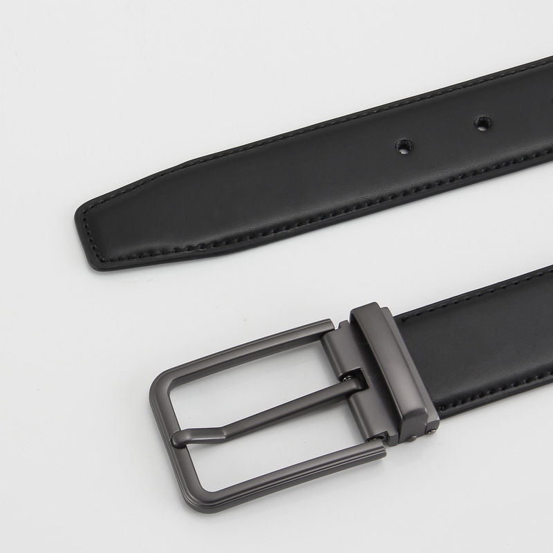 Vīriešu ādas josta no īstas ādas ar divslāņu liellādu ādu, sprādze no sakaļas ar adatu, platums 3.5 cm