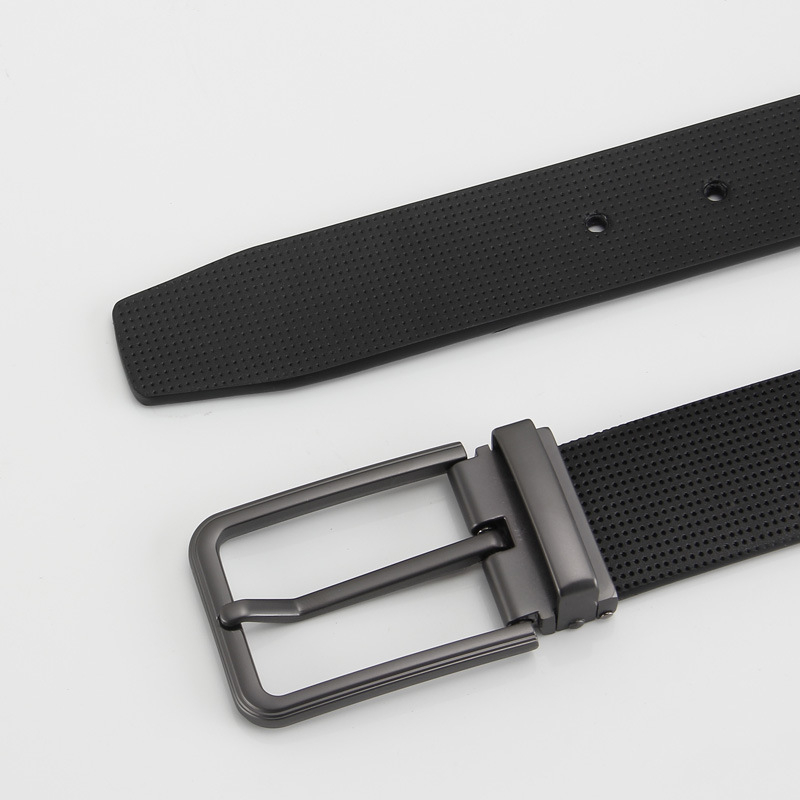 Vīriešu ādas josta no īstas ādas ar divslāņu liellādu ādu, sprādze no sakaļas ar adatu, platums 3.5 cm