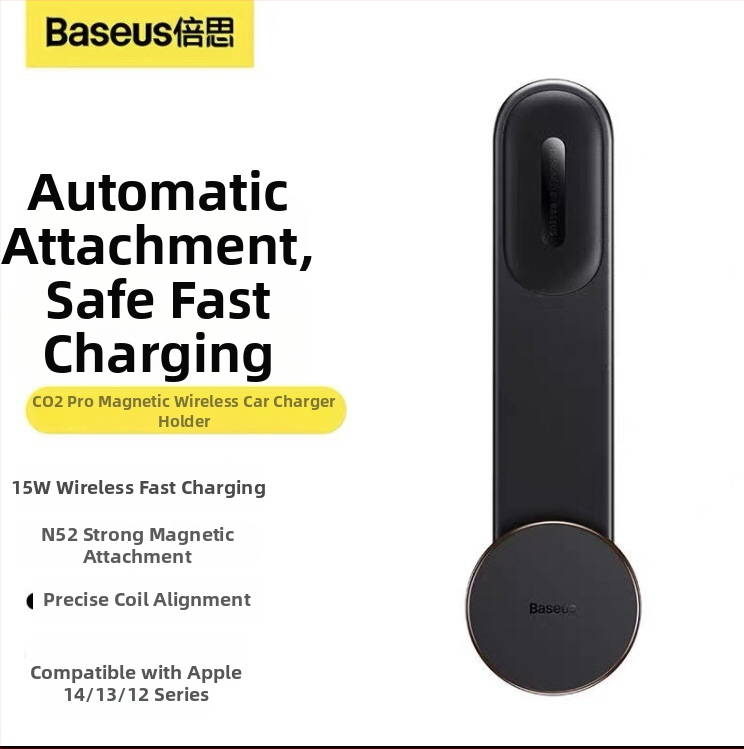 Baseus MagSafe Bezdrôtový držiak do auta s magnetickou podložkou a navigáciou (MagSafe, Bezdrôtové nabíjanie, Navigácia)