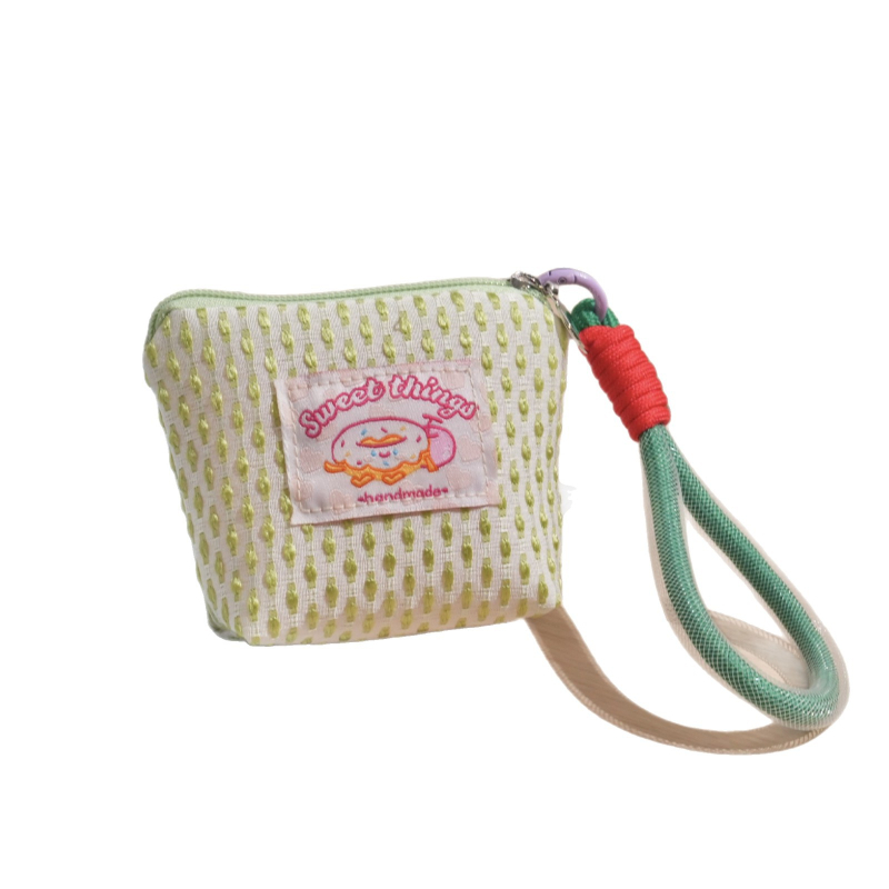 Hengxian Novčanik za kovanice, Mrežasta mini torbica za zapešće, Unisex, Višestruko skladištenje