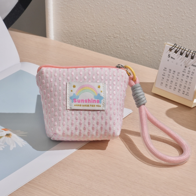 Hengxian Novčanik za kovanice, Mrežasta mini torbica za zapešće, Unisex, Višestruko skladištenje