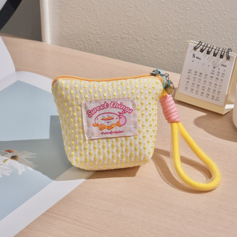 Hengxian Novčanik za kovanice, Mrežasta mini torbica za zapešće, Unisex, Višestruko skladištenje