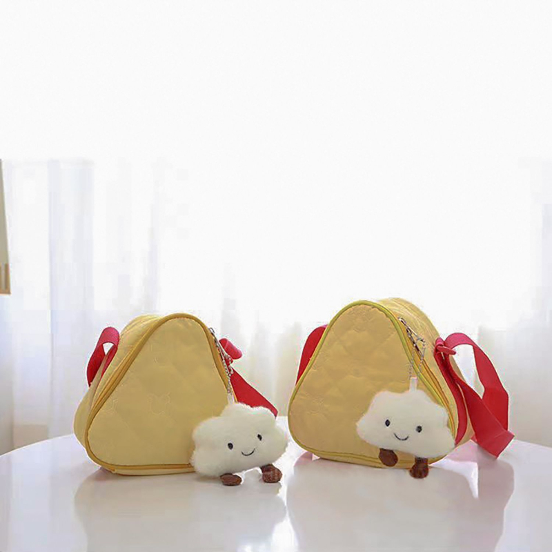 Torba za kameru s crtić printom, crossbody dizajn, zatvarač na šnuru, PU materijal, podstava od pamuka