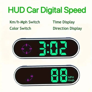 Automobiļu HUD displejs SHV11, darbināms ar USB, 110 g, vispārēja saderība, KMH/MPH pārslēdzams