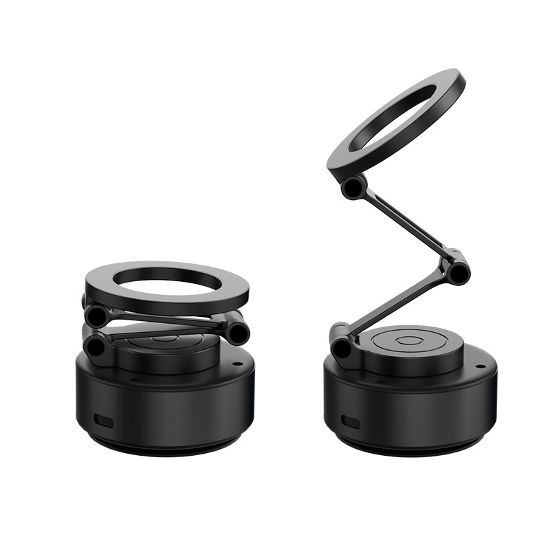 Αναδιπλούμενος μαγνητικός στηριγμός κινητού αυτοκινήτου, με κολλητική πλάτη, περιστρεφόμενη βάση ταμπλό από κράμα αλουμινίου