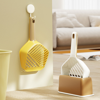 Set lopatice za mačji izmet, jedinstven dizajn s bazom, od čvrstog ABS-a, marka Kimpets