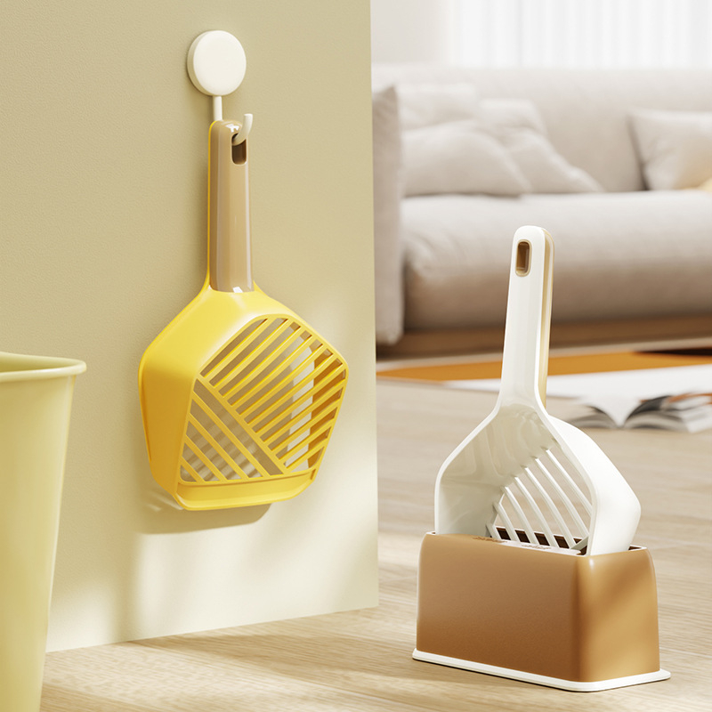 Set lopatice za mačji izmet, jedinstven dizajn s bazom, od čvrstog ABS-a, marka Kimpets