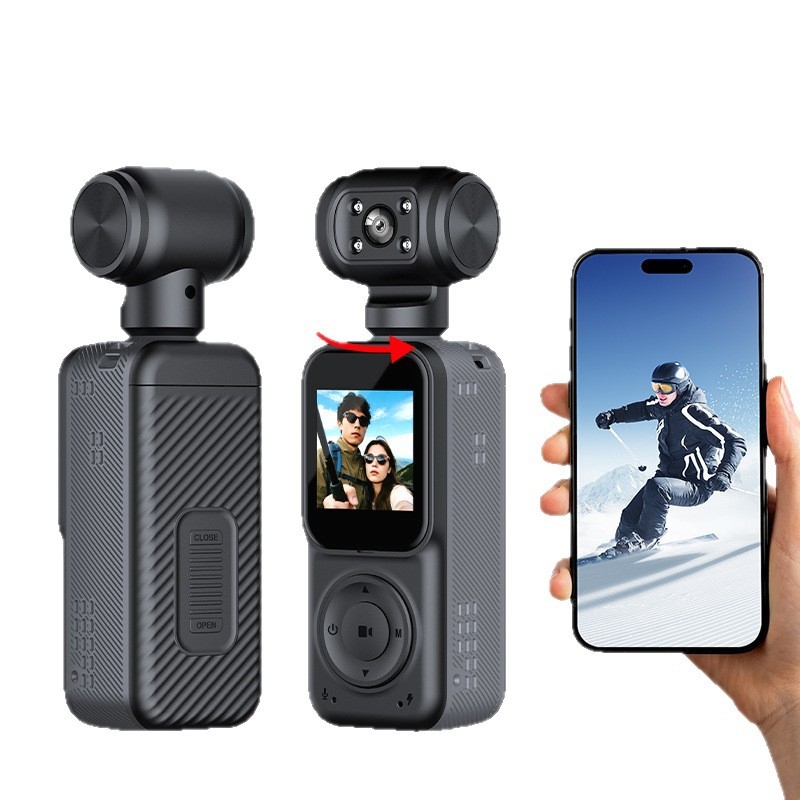 Prijenosna akcijska kamera za outdoor Q5, stabilizacija slike, 2K video, TF kartica za pohranu, trajanje baterije 5–6 sati