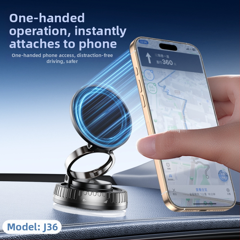 Suport magnetic pentru telefon auto, cu ventuză, din plastic, universal