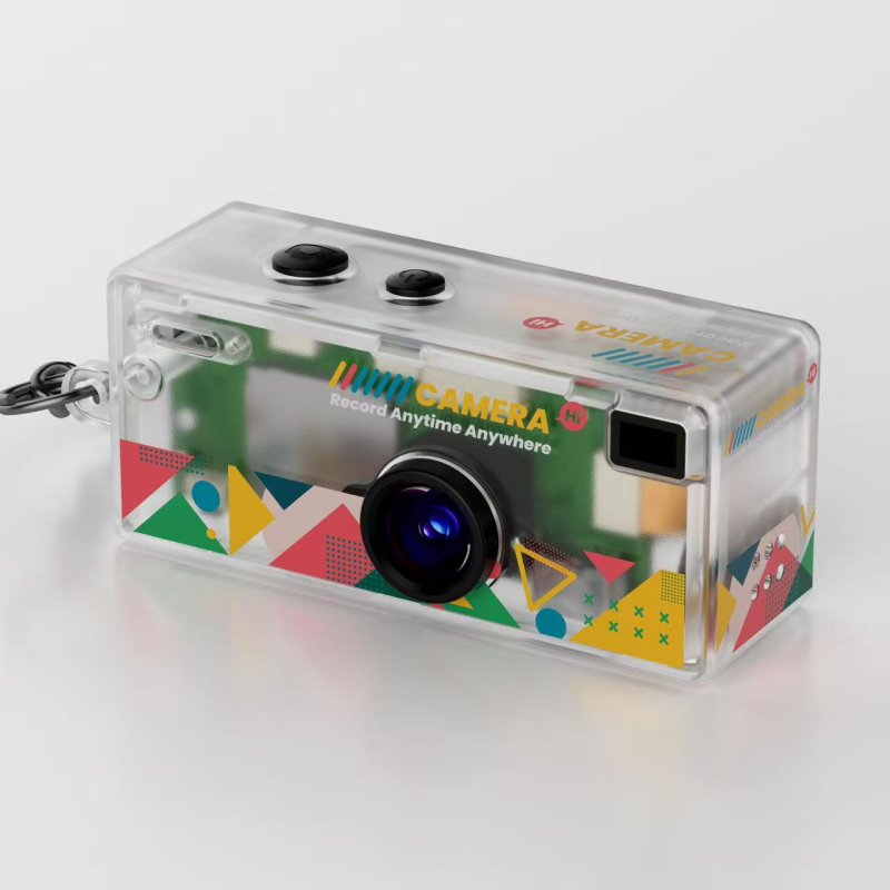 Prozirna mini kamera za privjesak za torbu, 0,96 inčni LCD, senzor 1–5 MP, TF kartica za pohranu, ABS kućište, snimanje videa i fotografiranje