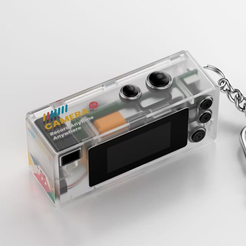 Prozirna mini kamera za privjesak za torbu, 0,96 inčni LCD, senzor 1–5 MP, TF kartica za pohranu, ABS kućište, snimanje videa i fotografiranje