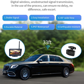 Monitor LCD pentru mașină IPS, rezoluție 480x272, intrare AHD, PAL/NTSC, model VK-TB703+605T