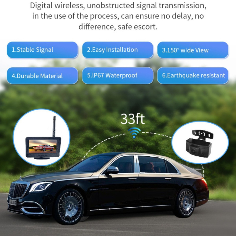 Monitor LCD pentru mașină IPS, rezoluție 480x272, intrare AHD, PAL/NTSC, model VK-TB703+605T